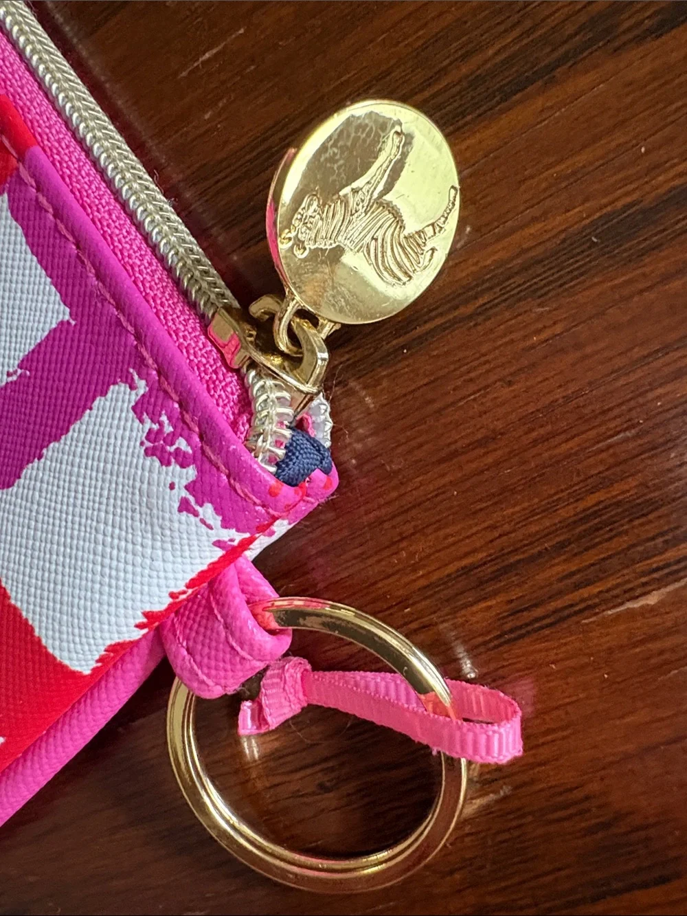 DABNEY LEE Pink & Red Heart Zip Pouch